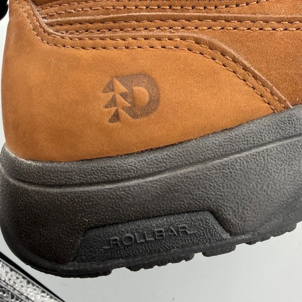 Dunham Windsor Brown Leather Waterproof Walking Shoes Mens 8 D ABZORB Rollbar